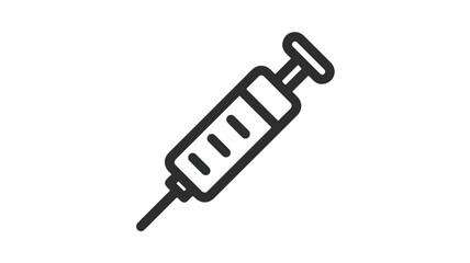 Medical Syringe Vaccination Injection Icon Outline Vector
