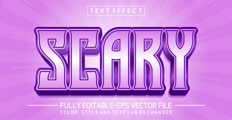 Scary font Text effect editable