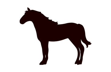 馬のシルエットイラスト素材
