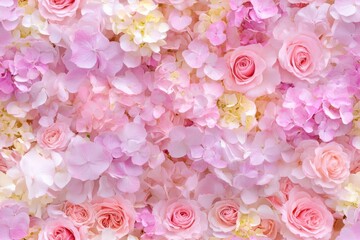 A Beautiful Arrangement of Pink and White Flowers Displaying Nature's Intricate Designs and Vibrant Colors