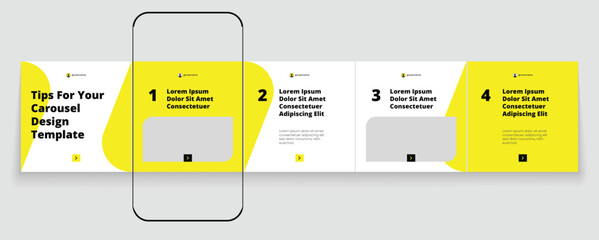 Set of LinkedIn carousel post, social media Instagram carousel post, modern and editable business carousel template design	