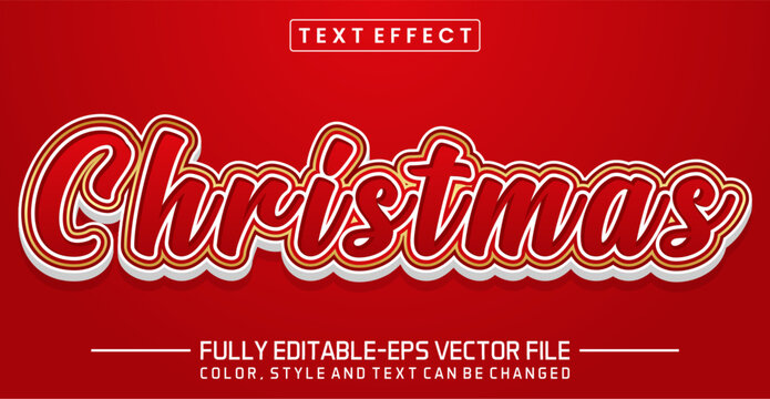 Christmas font Text effect editable