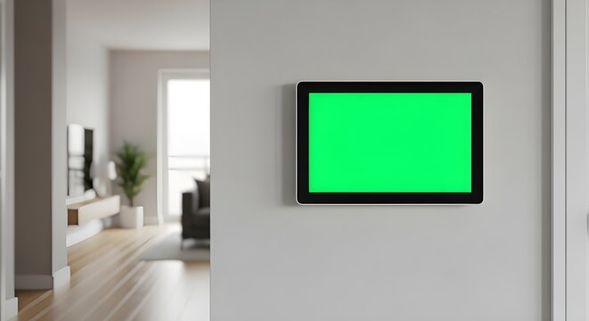 smart home control panel green screen modern interior - Powered by Adobe