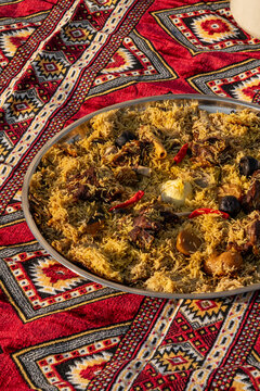 Arabian Kabsa in the Desert - Dubai Sharjah UAE - Middle Eastern Food