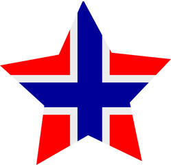 Norway Map with National Flag Design Vector