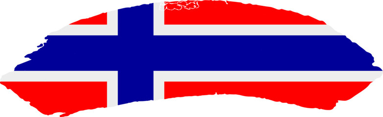 Norway Map with National Flag Design Vector