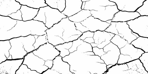 digital wall grunge and dust pattern surface Cracked white wall texture design element white background.
