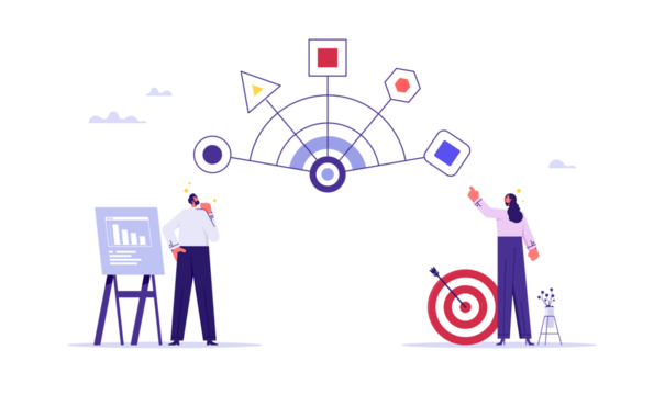 Concept of range of options, choosing between different features, selection of alternatives, business team choose options list to make decision - Powered by Adobe