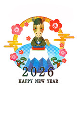 午年　年賀状　イラスト