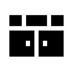 Black storage cabinet icon for furniture concept