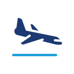 plane landing arrival colored icon vector design good for web or mobile app