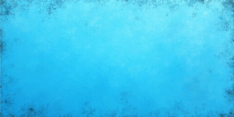 Old blue grunge wall texture background with a painted watercolor surface design