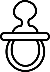 Baby pacifier  icon. Pacifier symbol. Vector graphics and not Artificial Intelligence, logo illustration. Replaceable vector design.