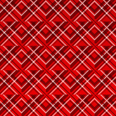 Geometric checkered background with red diamond and stripe pattern in a dimensional design