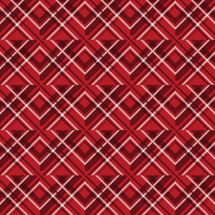Geometric checkered background with red diamond and stripe pattern in a dimensional design