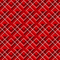 Geometric checkered background with red diamond and stripe pattern in a dimensional design