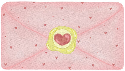 Envelope Heart Letters Love Key and Calendar for Valentine's Day February 14 Illustration