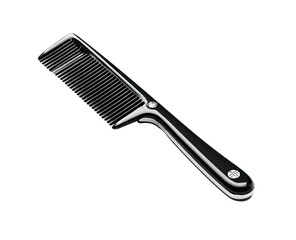 Black comb with handle, shiny
