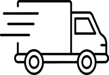 Fast delivery truck icon for logistics and shipping services