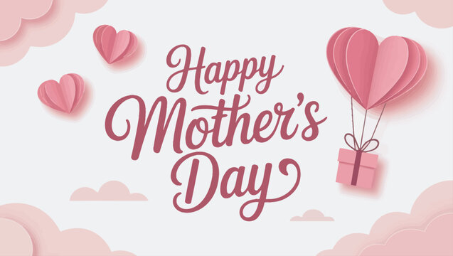 Heartwarming mother s day greeting card illustration featuring floral elements and a celebratory message