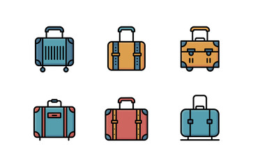 Clean Suitcase Line Art