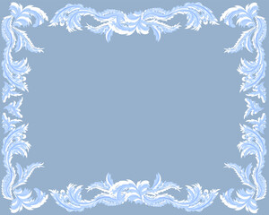 New Year's frame with frost