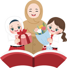 teacher and student celebrating teacher day