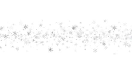 Obraz premium Delicate snowflake pattern isolated on white background for winter