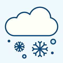 Blue icon of an winter weather