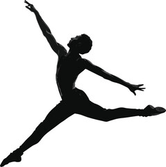 Fototapeta premium silhouette of a man dancing