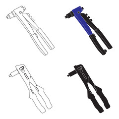 Rivet pliers icon design