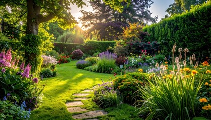 English garden in June / summer