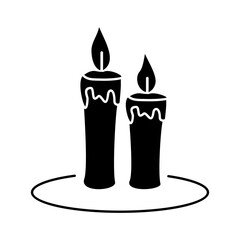 Candle Icon Black