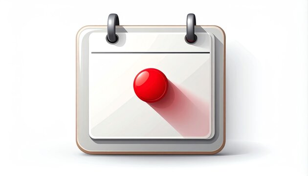 Red Pin on a Calendar Icon
