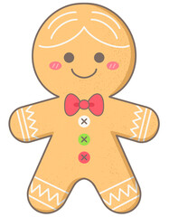 Cute Christmas Character gingerbread Man delight