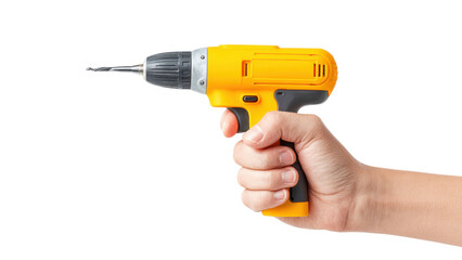 Hand Holding Power Drill: DIY, Construction, and Home Improvement