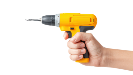 Hand Holding Power Drill: DIY, Construction, and Home Improvement