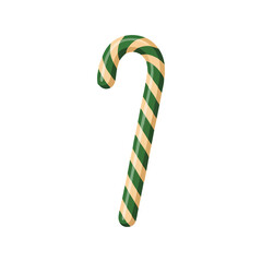 Candy Cane Illustration, Festive Christmas Sweet Vector Design