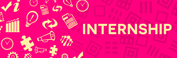 Internship Business Symbols Random Circular Pink Left 