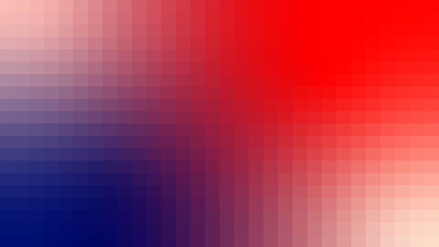 Dynamic Red White and Blue Pixel Mosaic Gradient Background - High Energy Sport or Patriotic Texture for Event Banner
