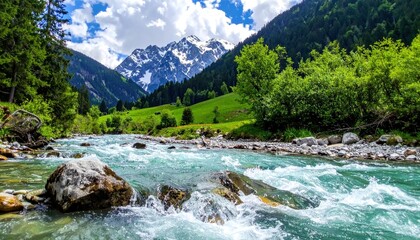 Trout breeding in the Austrian Alps of the Schladming-Dachtein region (Styria in Austria)