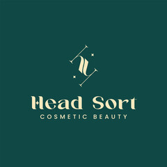 Elegant Gold Monogram Logo for Cosmetic Beauty Brand