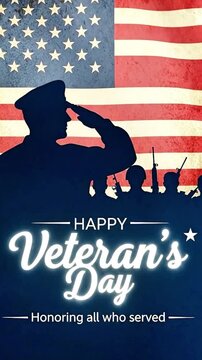 A solemn and patriotic tribute on Veterans Day, honoring the selfless service of military personnel who defended freedom