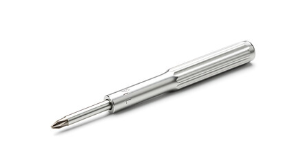 Silver Phillips Head Screwdriver with Grooved Handle