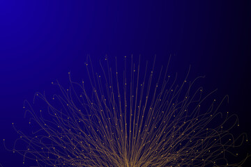 Futuristic data flow visualization, Abstract digital network background. Fiber optic background.