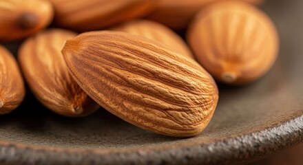Macro Close-Up of Delicious Raw Almonds A Healthy, Wholesome, and Nutritious Snack Choice