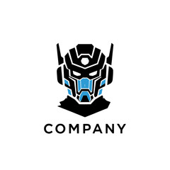 Robot Head Logo Futuristic Cybernetic Design for Tech and Gaming