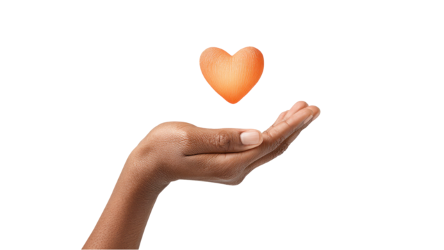 Heart Above Hand: Symbol of Love, Care, and Generosity