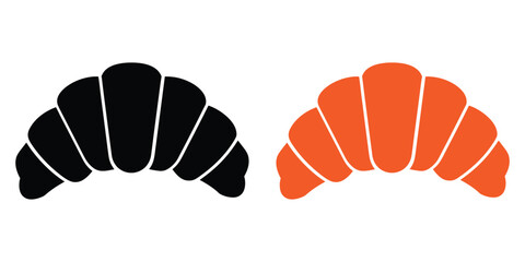 Croissant silhouette vector illustration