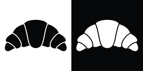 Croissant silhouette vector illustration
